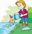 Cartoon Of Water Pollution For Kids Illustrations, Royalty-Free Vector ...