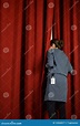 Behind the Scenes and the Red Curtains Stock Image - Image of acting ...