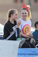 JoJo Siwa kisses girlfriend Kylie Prew as the couple hold hands and ...