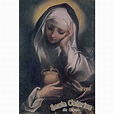 Heiligenbildchen, Heilige Katharina von Siena im Gebet, Schriftzug ...