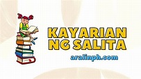 Kayarian ng Salita - Aralin Philippines