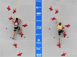 亞運攀石男子速度賽港隊黃卓楠和陳翔志晉16強 - 新浪香港