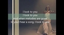 Whitney Houston I Look To You Lyrics.wmv - YouTube