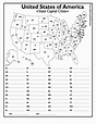 Printable State Capitals Quiz - Printable Blank World