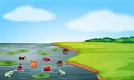 Polluted River Clipart