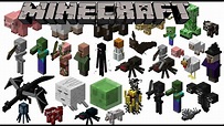 Todos los mobs de Minecraft (animales y monstruos) - YouTube
