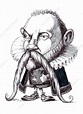 Tycho Brahe, caricature - Stock Image - C015/6717 - Science Photo Library