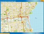 Milwaukee downtown mappa | Mappe mondo Netmaps