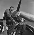 British test pilots Geoffrey de Havilland Jr , on left, and his... News ...