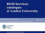 RDM Services catalogue @ Leiden University