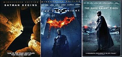 Amazon.com: The Dark Knight Trilogy Batman Begins The Dark Knight The ...