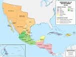 Mapa del Virreinato de la Nueva España (1819) - Conflicto México ...