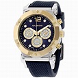 Rocawear - Mens Analog Watch Navy, Silver and Gold, Rubber Strap ...