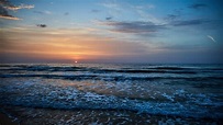 Sea Waves During Sunset Under Blue Cloudy Sky 4K HD Nature Wallpapers ...