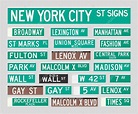 New York Street Signs — Stock Vector © Thomaspajot #70997313