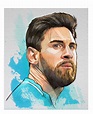 Messi Drawing, Football Player Drawing, Lionel Messi Barcelona ...