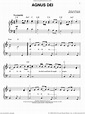 Agnus Dei, (easy) sheet music for piano solo (PDF-interactive)