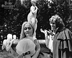 Nancy Barrett and Christopher Pennock on the set of Night of Dark Shadows