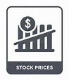 Stock Prices Icon in Trendy Design Style. Stock Prices Icon Isolated on ...