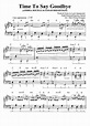 TIME TO SAY GOODBYE Easy Piano Sheet music | Easy Sheet Music