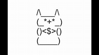 Front View Cat - Copy and Paste Text Art - YouTube