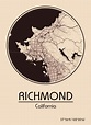 Karte / Map ~ Richmond, Kalifornien / California - Vereinigte Staaten ...