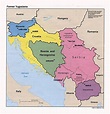 Detailed political map of the Former Yugoslavia - 1983 | Yugoslavia ...