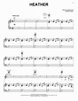 Conan Gray "Heather" Sheet Music Notes | Download Printable PDF Score ...