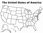 The United States of America Map Coloring Page - Free Printable ...