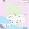Ventura County Map, California | Cities in Ventura Country, Places to ...