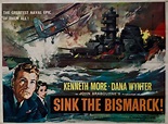 Original Sink the Bismarck Movie Poster - Kenneth More - Lewis Gilbert