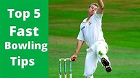 How To Bowl Fast - Top 5 Fast Bowling Tips - YouTube