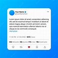 Premium Vector | Twitter social media realistic tweet mockup design