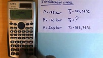 Interpolación lineal con calculadora - YouTube