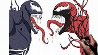 How To Draw Venom vs Carnage | Step By Step | Marvel - YouTube
