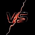 Versus VS logo. Battle headline template. Sparkling lightning design ...