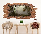 Hole in the Wall Decal. Jungle Mural. 3D Effect Wall Sticker. | Etsy