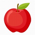 Cartoon vector illustration isolated object fresh food fruit red apple ...