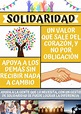 Afiche Sobre El Valor De La Solidaridad | Valor de la solidaridad, Dia ...
