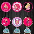 Barbie Assorted Cupcake Toppers Printable Digital Instant Download