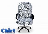 Zebra Print Chirt Office Chair Cover