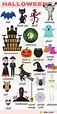 Halloween Words: Useful Halloween Vocabulary Words • 7ESL | Halloween ...