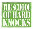 The SCHOOL of HARD KNOCKS, Text on Green Stamp Sign Stock Illustration ...