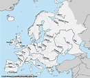 Printable Europe Rivers Map | World Map Blank and Printable