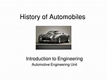 PPT - History of Automobiles PowerPoint Presentation, free download ...