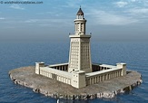 The Lighthouse of Alexandria is located on the island of Pharos, Alexan ...