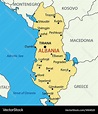 Republic of albania - map Royalty Free Vector Image