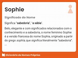 Significado do nome Sophie - Dicionário de Nomes Próprios