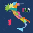 Mapa de italia - Descargar vector