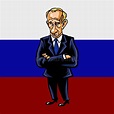 Vladimir Putin Cartoon Portrait Del Presidente De La Federación Rusa ...